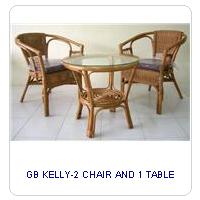 GB KELLY-2 CHAIR AND 1 TABLE